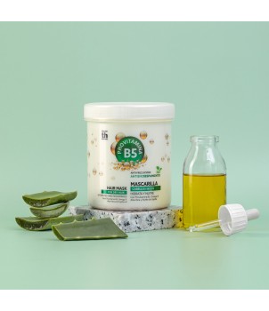 Mascarilla efecto anti-frizz Provitamina B5, Omega 9, Aloe Vera y aceite de Jojoba